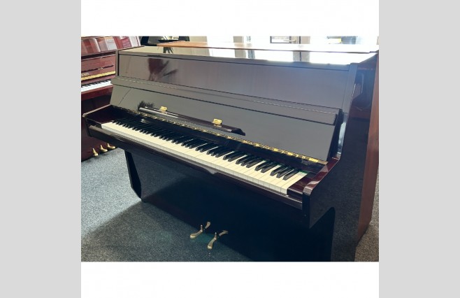 Hyundai Polished Wine Mahogany 108 Upright Piano, Used - All Inclusive Premium Package (SN:HHA01320) - Image 1